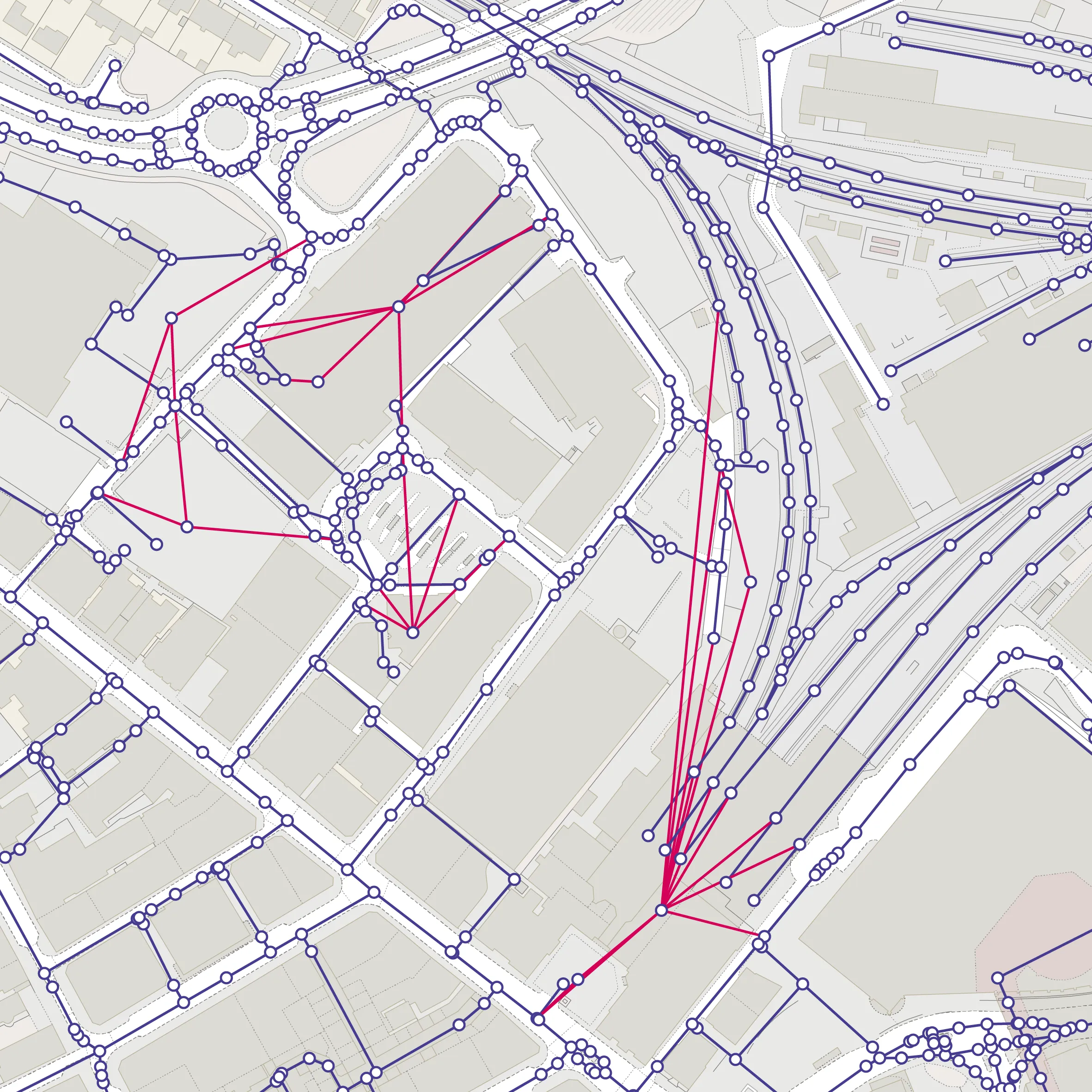 OS Multi-modal Routing Network mapping data