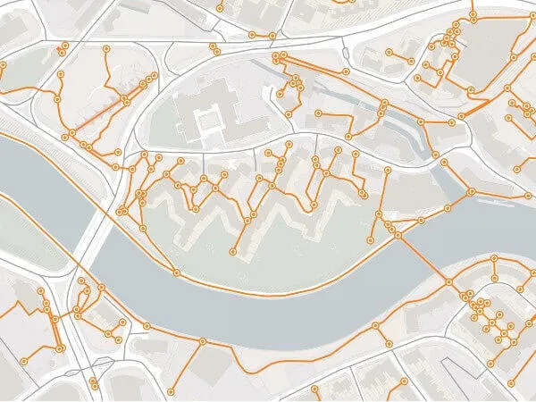OS MasterMap Highways Network - Paths mapping data