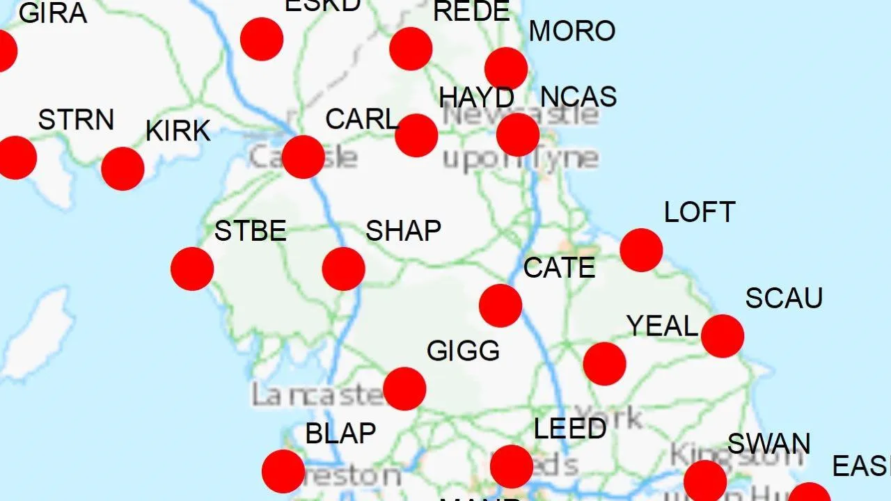OS RINEX network map