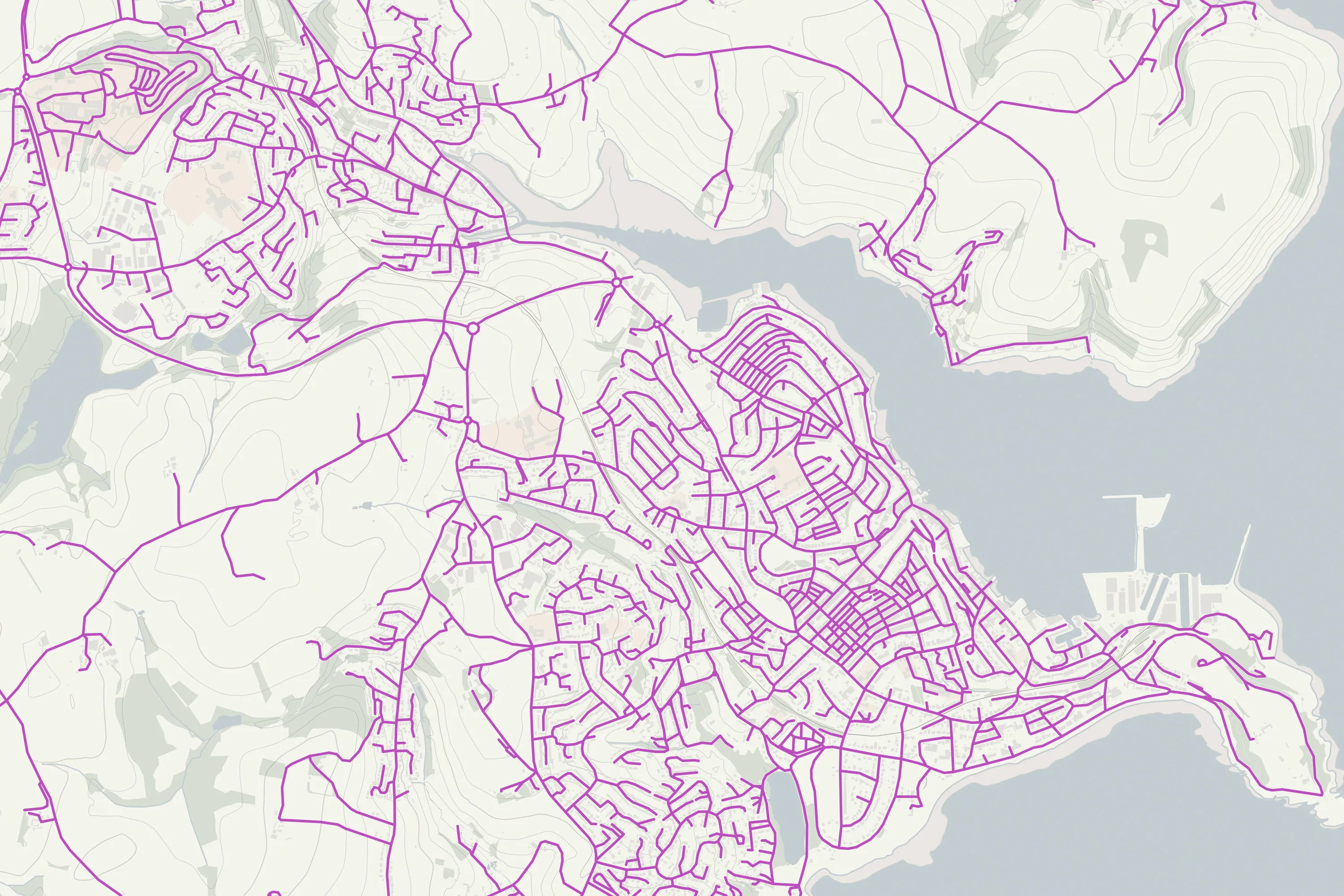 Example of OS Open Roads data