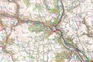 Map of Pontypridd using 1:50 000 Scale Colour Raster