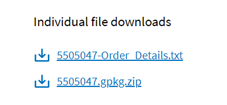 Individual file downloads