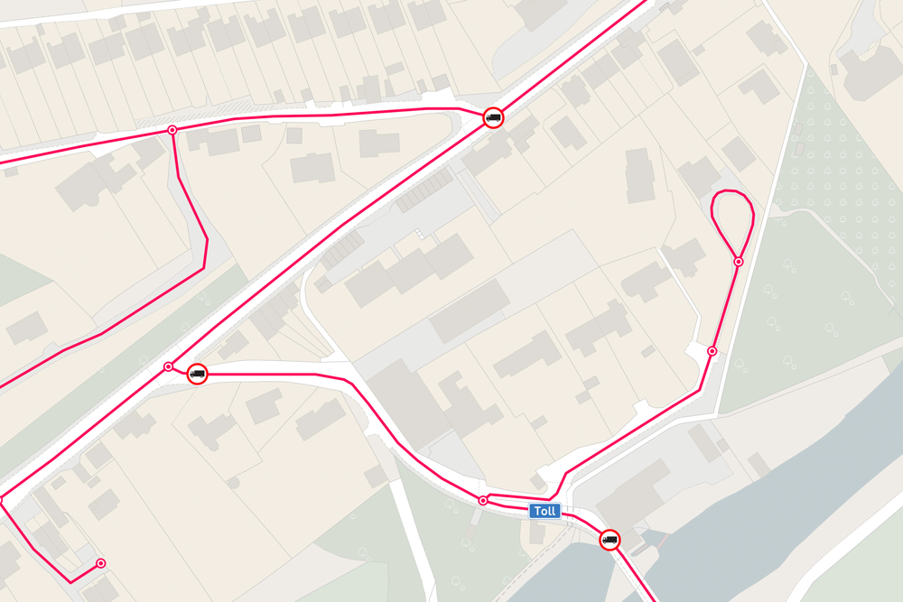 Ordnance Survey map of RAMI network base Topography