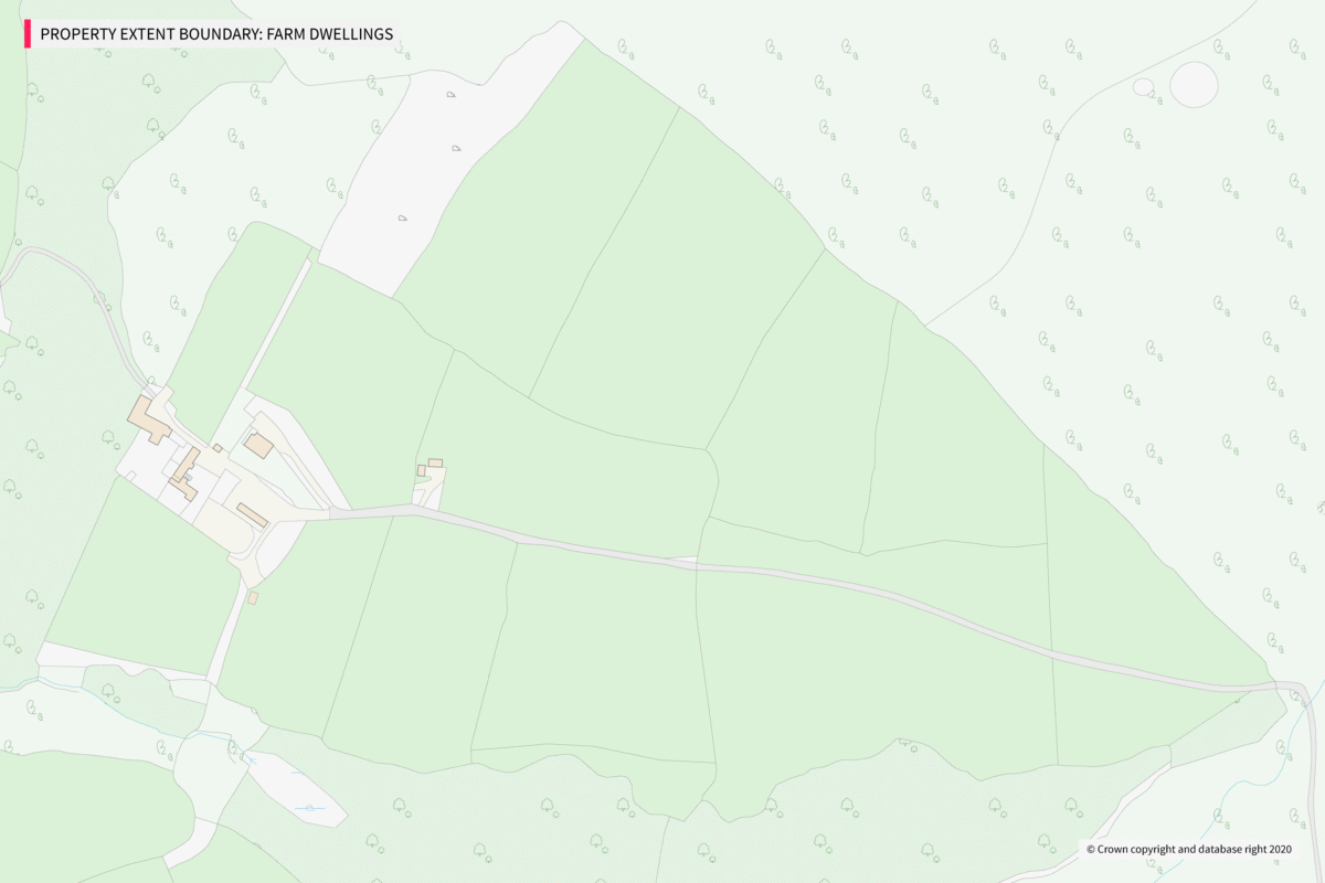 Animated GIF of farm boundary marked on map