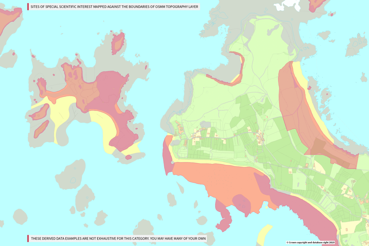 Animated GIF of SSSI areas marked on a map
